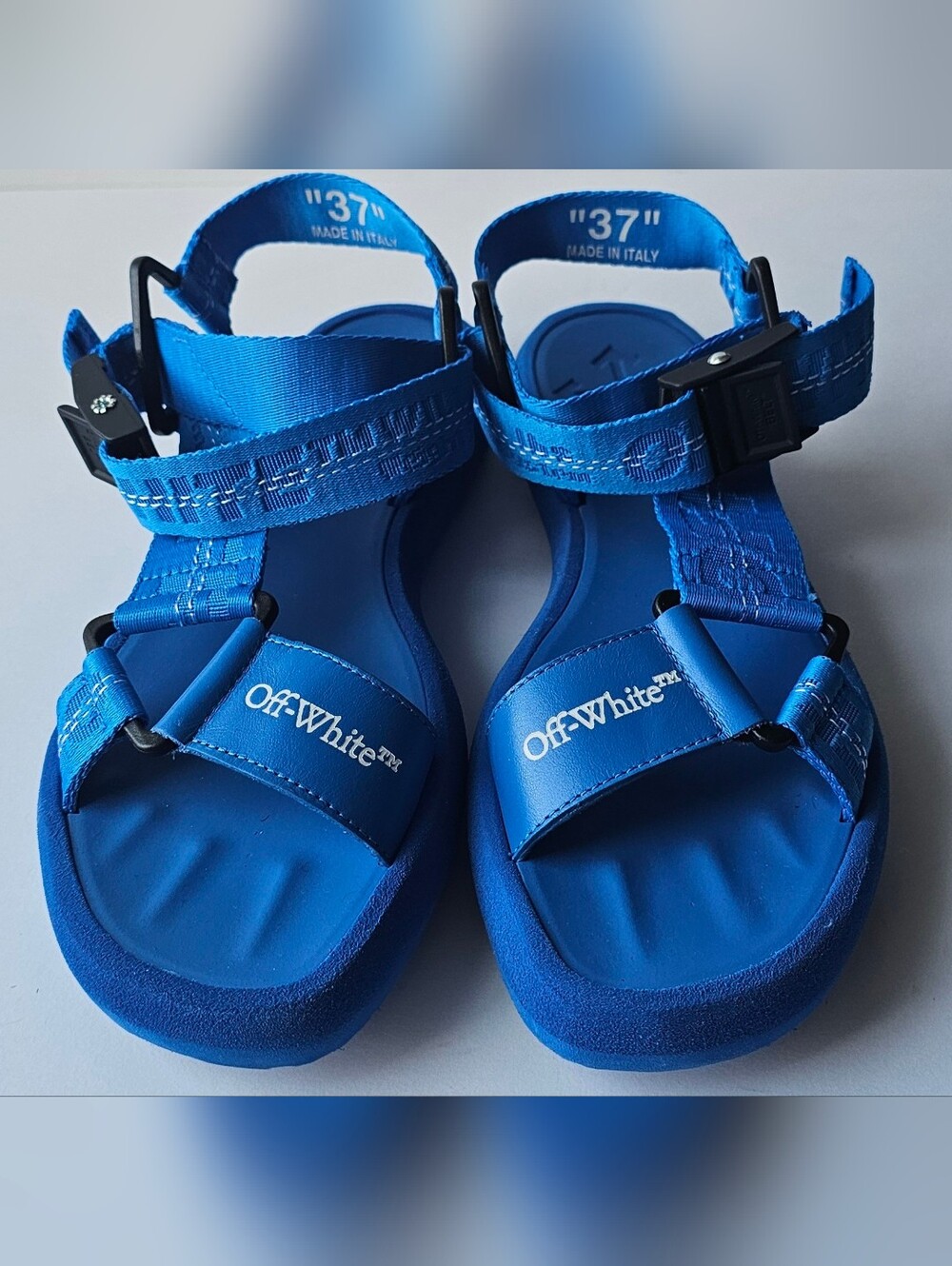 NEW OFF-WHITE Blue Trek Sandals- Size EU 37